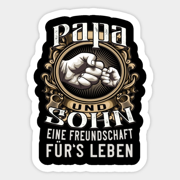 Papa und Sohn Freundschaft fürs Leben Sticker by Foxxy Merch